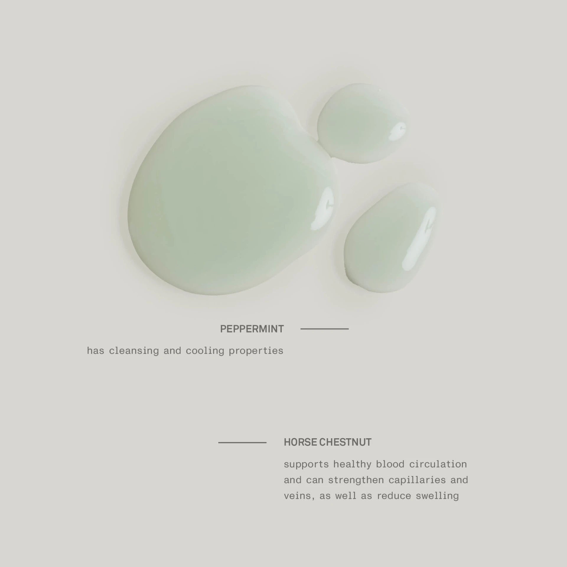 Cooling leg relief gel