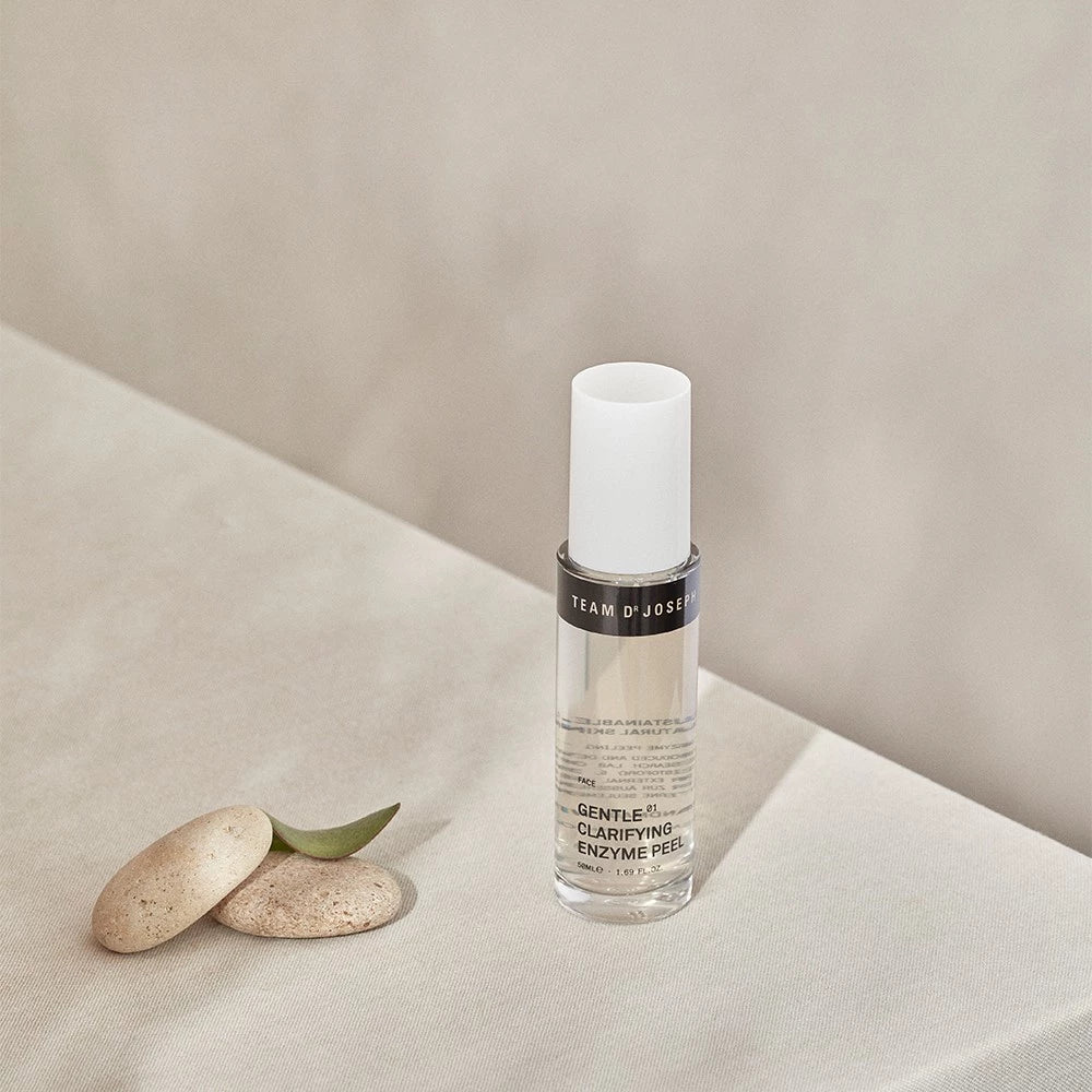 Gentle clarifying enzyme peel