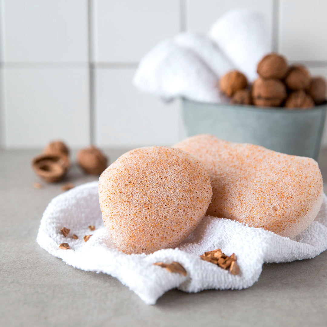 Walnut Shell Ansigtssvamp - Ekstra peelende